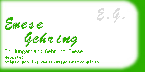 emese gehring business card